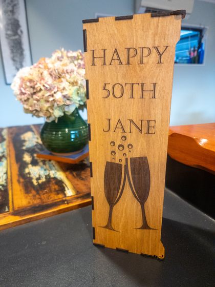 Personalised Wine Bottle Presentaion Gift Box