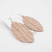 Leather Leaf Earrings, Blush