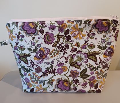 Shades of lilac cosmetic pouch