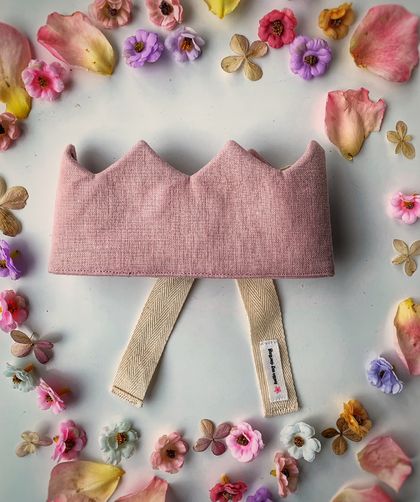 Fabric Crown - Dusty Pink