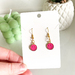 Hot-pink Smiley Earrings