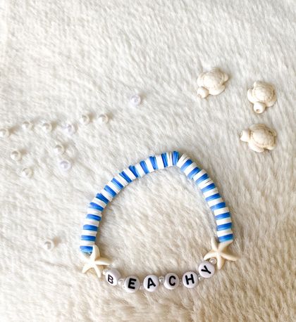 Beachy Clay-Bead Bracelet