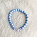 Blue Star Clay-Bead Bracelet