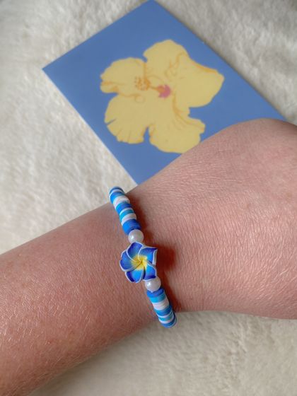 Blue Flower Bracelet