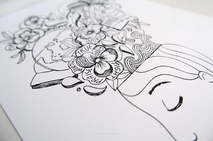 Line Illustration A4 Art Print