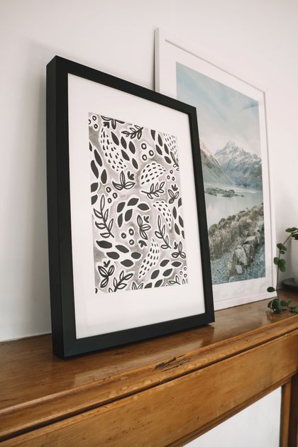 Framed Ink and Watercolour Original Artwork