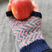 Zig Zag Fingerless Mittens (size LARGE) 