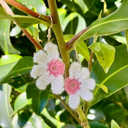 Semi Blossom Crochet Earrings