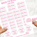 Back to School Label Sheet - Printed - Sheet of 34 Labels