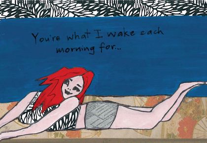 My French Friend Florence - Wake each morning for (postcard)