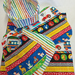 Baby Blanket, Burp cloth and bib set in matching basket