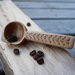 Hand Carved Almond Wood Coffee Scoop