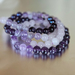 Ombre Amethyst and Rose Quartz Stretch Bracelet