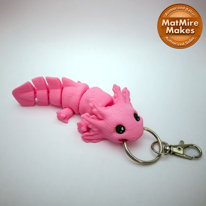 3D Printed Keyring - Axolotl