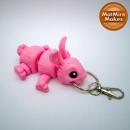 3D Printed Keyring - Bunny Rabbit