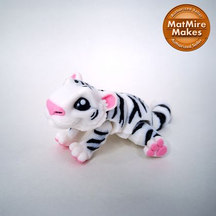 3D Printed Fidget Toy - White Tiger