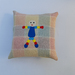 Handmade cushion cover- wool with doll applique