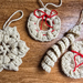 Boho Christmas Tree Decorations 4 pack