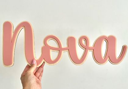 Double layer name plaque (SCRIPT)