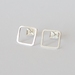 Square studs in sterling silver