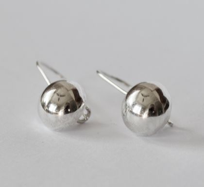 Handmade Sterling Silver Dome Earrings