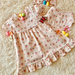 Peach Bunny Easter Dress 9-12 months