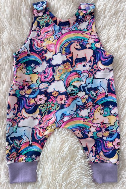 Unicorn Romper Overall 0-3 months