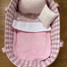 CARRY COT - Pink gingham