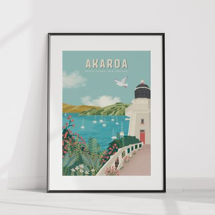 Akaroa | A3 TRAVEL POSTER