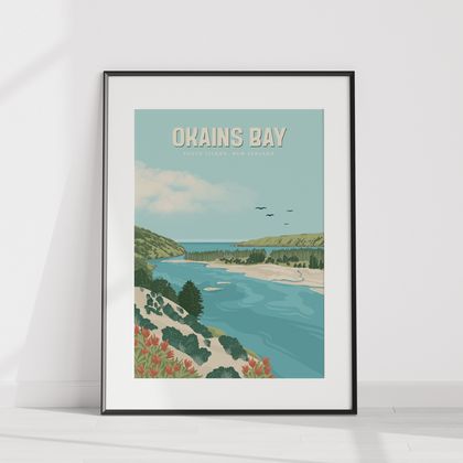 Okains Bay | A3 TRAVEL POSTER