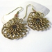 Brass Chrysanthemum Chainmaille Earrings