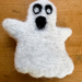 Needle Felted Ghost Brooch