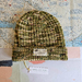 Hudson luxury beanie - green camo ribbed wool hat