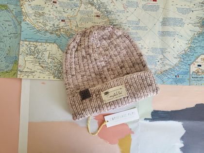 Hudson luxury eco handknitted beanie - organic merino wool hat