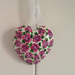 Heart with Painted Pink Roses hanger