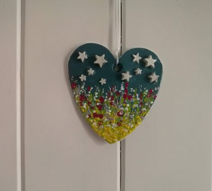 Stars and Flowers Heart