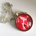 Hand Painted Pendant RED+WHITE