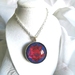 Hand Painted Pendant-Red Rose 