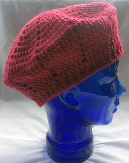 Red Acrylic Beret