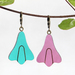 Jet Plane Lolly Hook Earrings - Hand Painted Wood