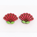 Pohutukawa Flower Stud Earrings - Rimu Wood