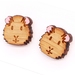 Guinea Pig Stud Earrings - Hand Painted Wood 