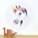 Medium Wall Decal - Flower Crown Unicorn or Horse (4 artwork options)