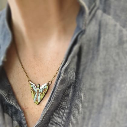 Puriri moth Rimu necklace