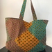 African print round tote bag