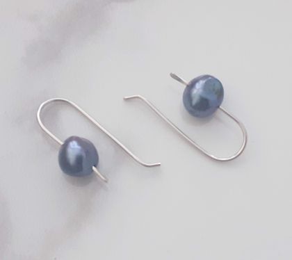 Sterling Silver/Pearl Drops