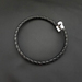 Men's Woven Leather Bracelet - Black