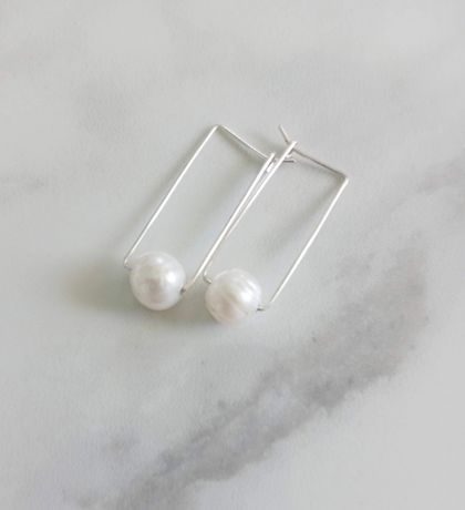 Pearl/Silver Filled Earrings