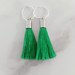 Emerald Green Tassel Earrings