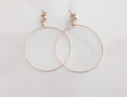 Hand Formed Gold Filled Hoops